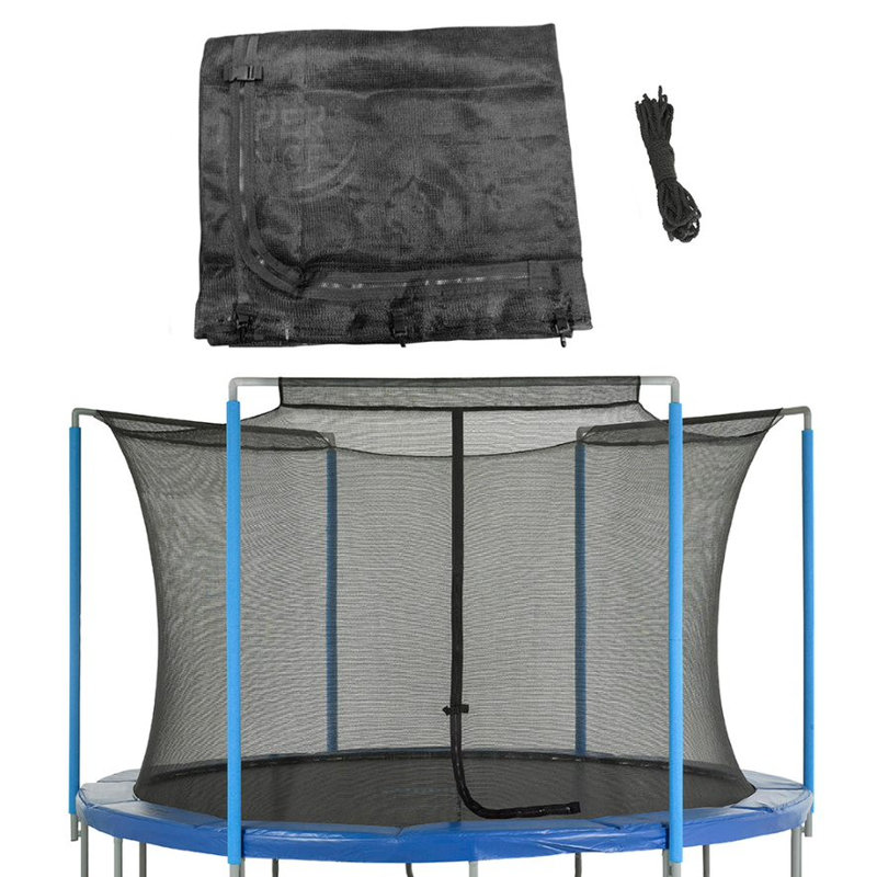 14 ft Black Weatherproof Trampoline Enclosure Net with Sleeves