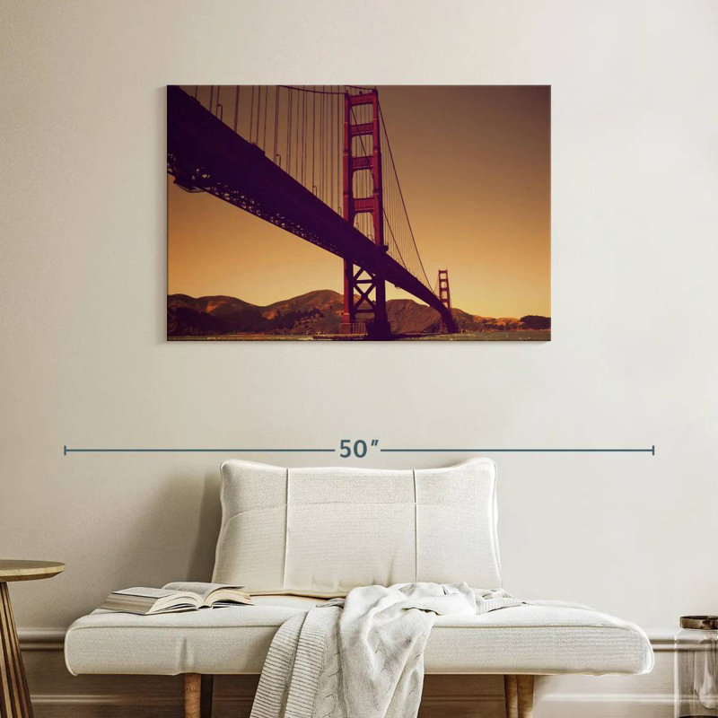 Lilie au coucher du soleil à Golden Gate, H 26 po x l 39 po
