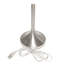 Lampe de table moderne conique Schnitzer, nickel brossé, abat-jour blanc, 54 cm (21,25 po) de hauteur-1519474088