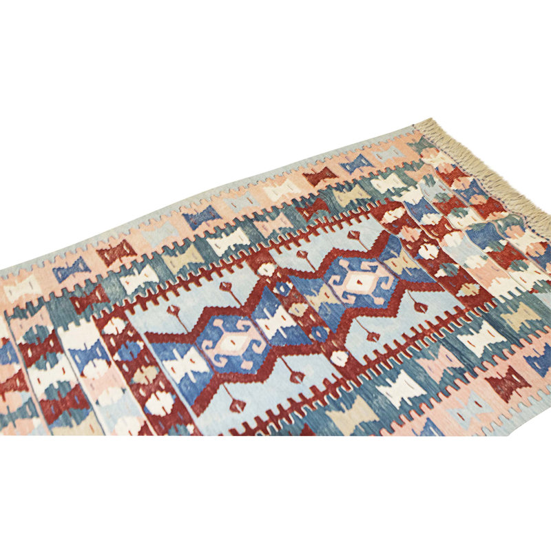 Hand Knotted Wool Area Rug in Multi