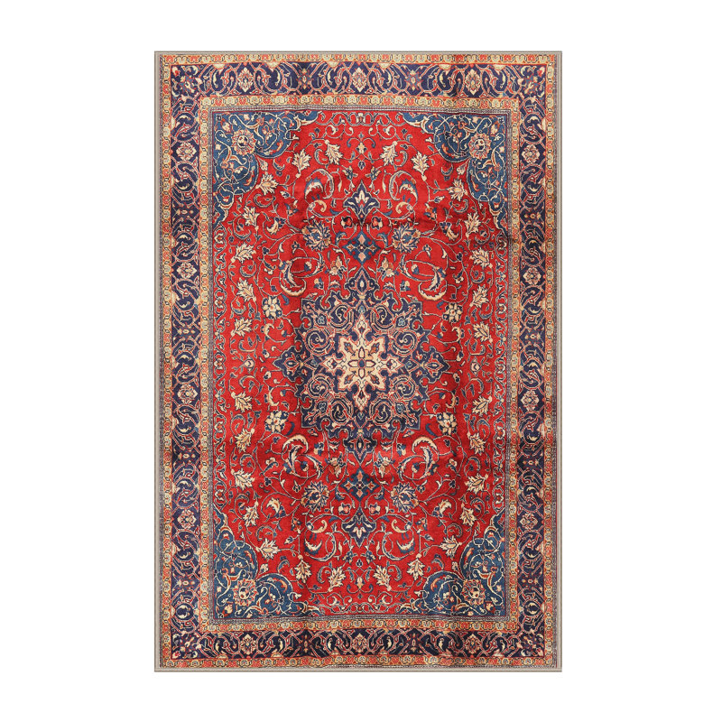 Tapis de style oriental rouge, Rectangle 8 pi x 10 pi