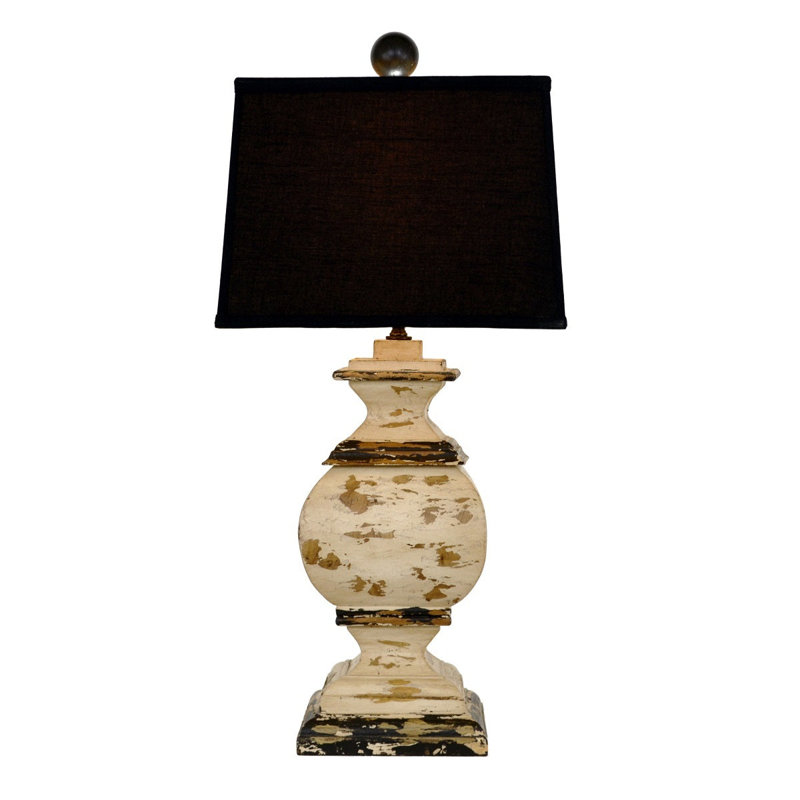 Serena Table Lamp, Cream/Natural, Black