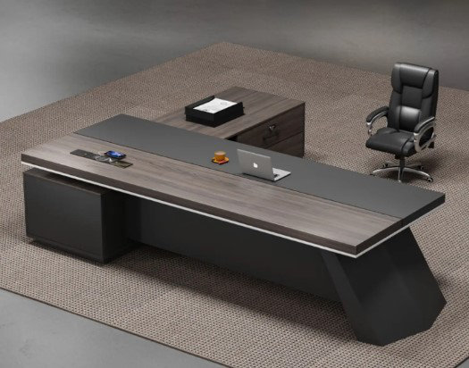 Nahara L-Shaped Executive Desk with and Cabinet