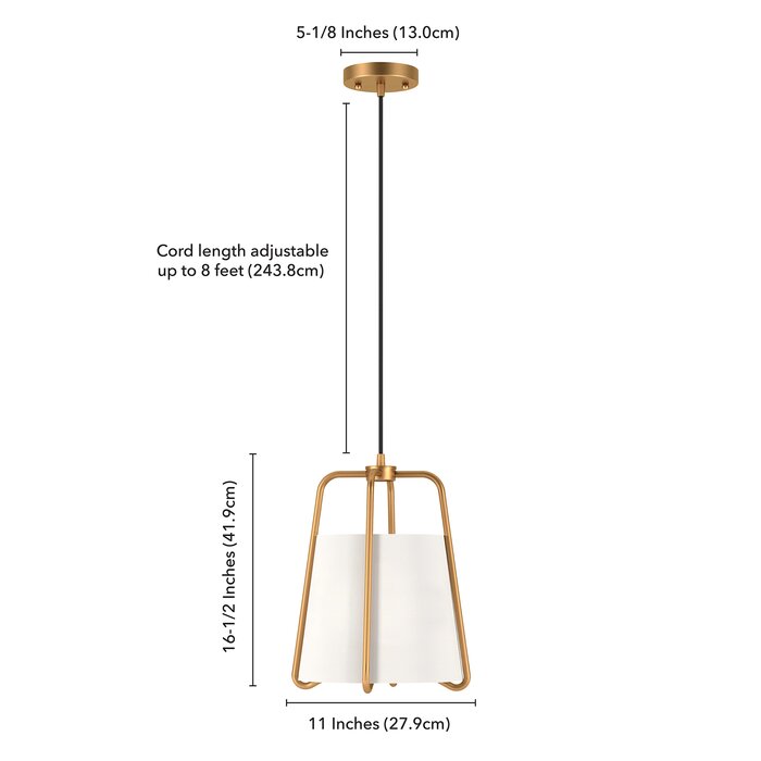 Wrought Studio Percy 1 - Light Single Pendant & Reviews | Wayfair