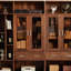 Bibliothèque en bois massif pur
