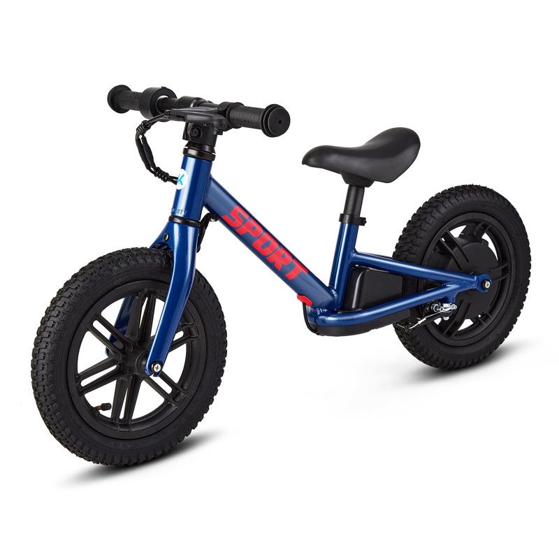 Vélo électrique 12 pouces pour tout-petits de 3 à 5 ans avec pneus pneumatiques, siège réglable à 2 vitesses, cadre léger