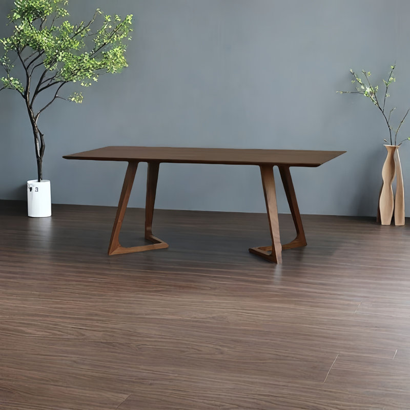 Rectangular Solid Wood Dining Table, 29.5”H x 63”L x 27.6”W