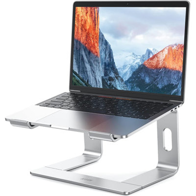 LS03 Aluminum Laptop Stand, Ergonomic Detachable Computer Stand,Silver