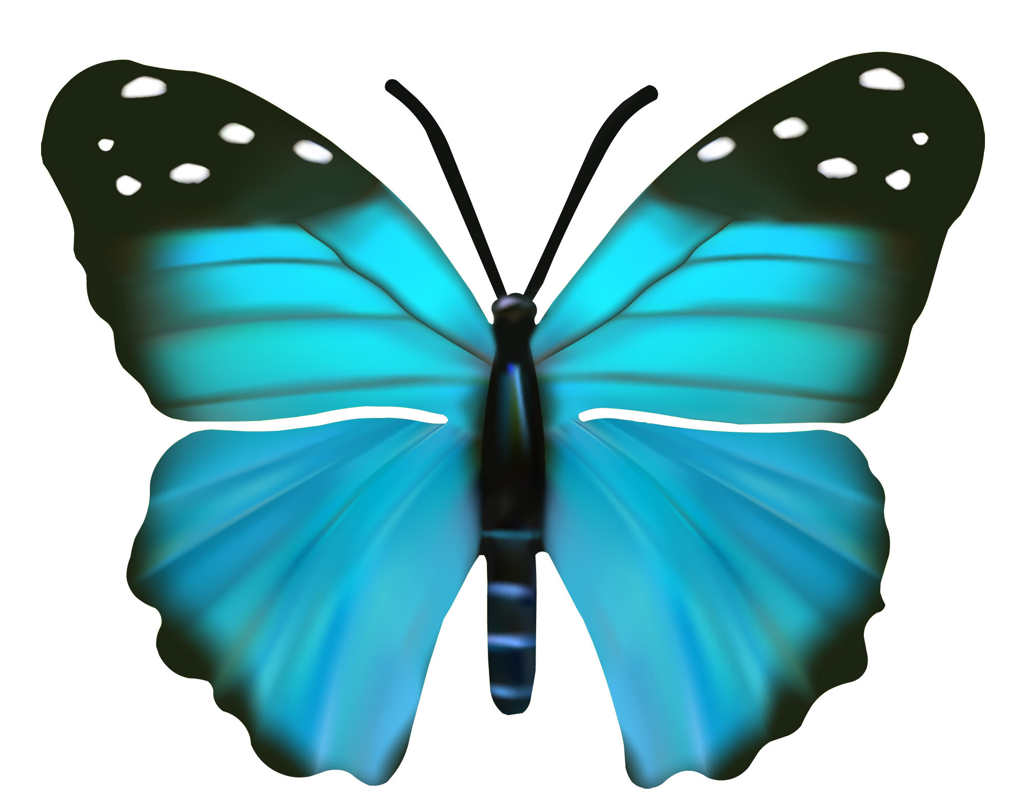 ‘Garden Party’ Butterfly Pin (Aqua)