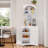  1 Door, 1 Drawer Tall Kitchen Storage Cabinet With Open Shelves - White