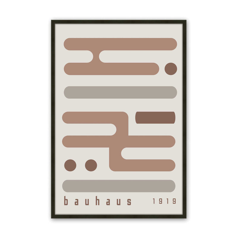 Brown Bauhaus Minimalist Circuitry I Print dans un cadre, H 37 po x l 25 po, Reproduction encadrée sans passe-partout