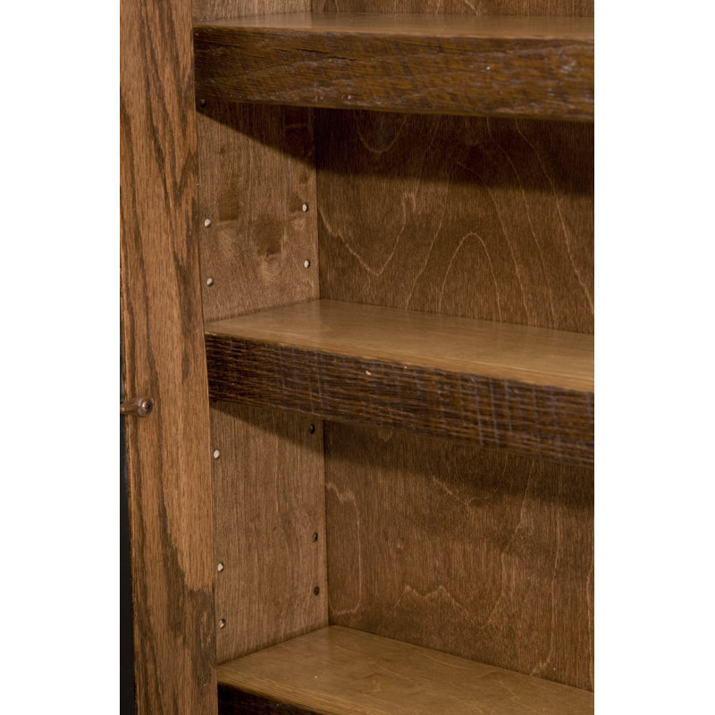 Bibliothèque Fireside Lodge, (5 tablettes) H 72 po x l 34 po x P 15 po, Bois de grange