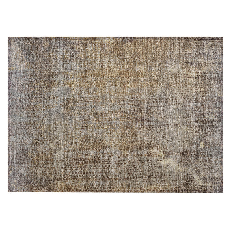 Machine Washable Indoor/Outdoor Xhevrie Brown Rug, Rectangle 1'8" x 2'6"