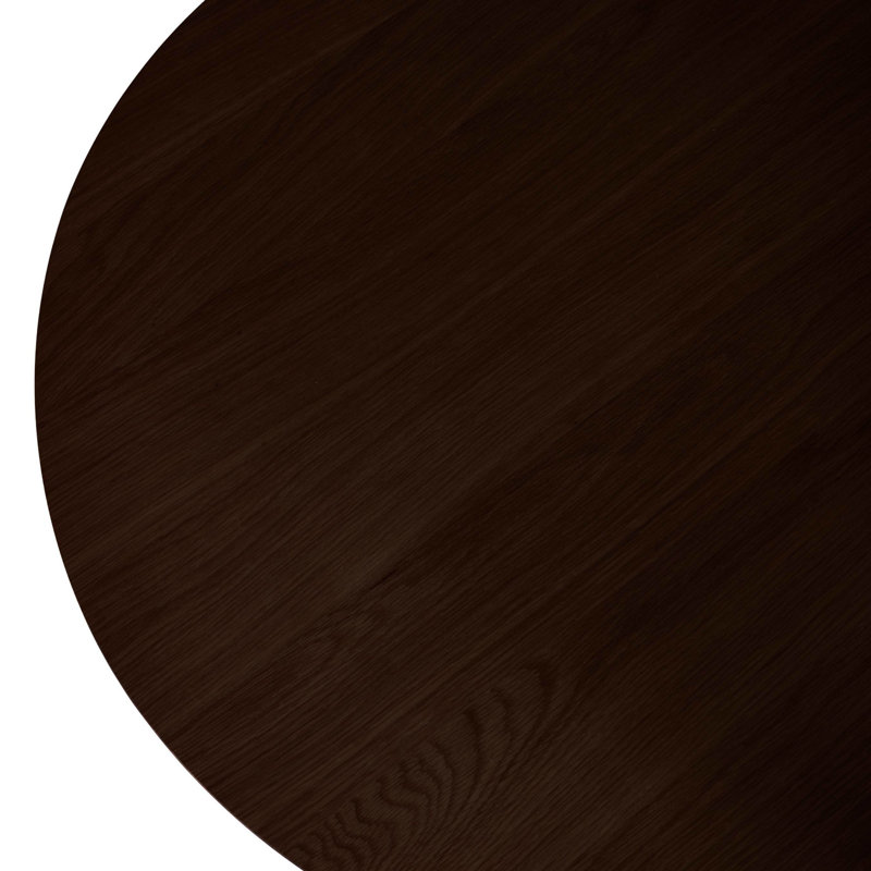Dejania Pedestal End Table, Dark Brown Wood