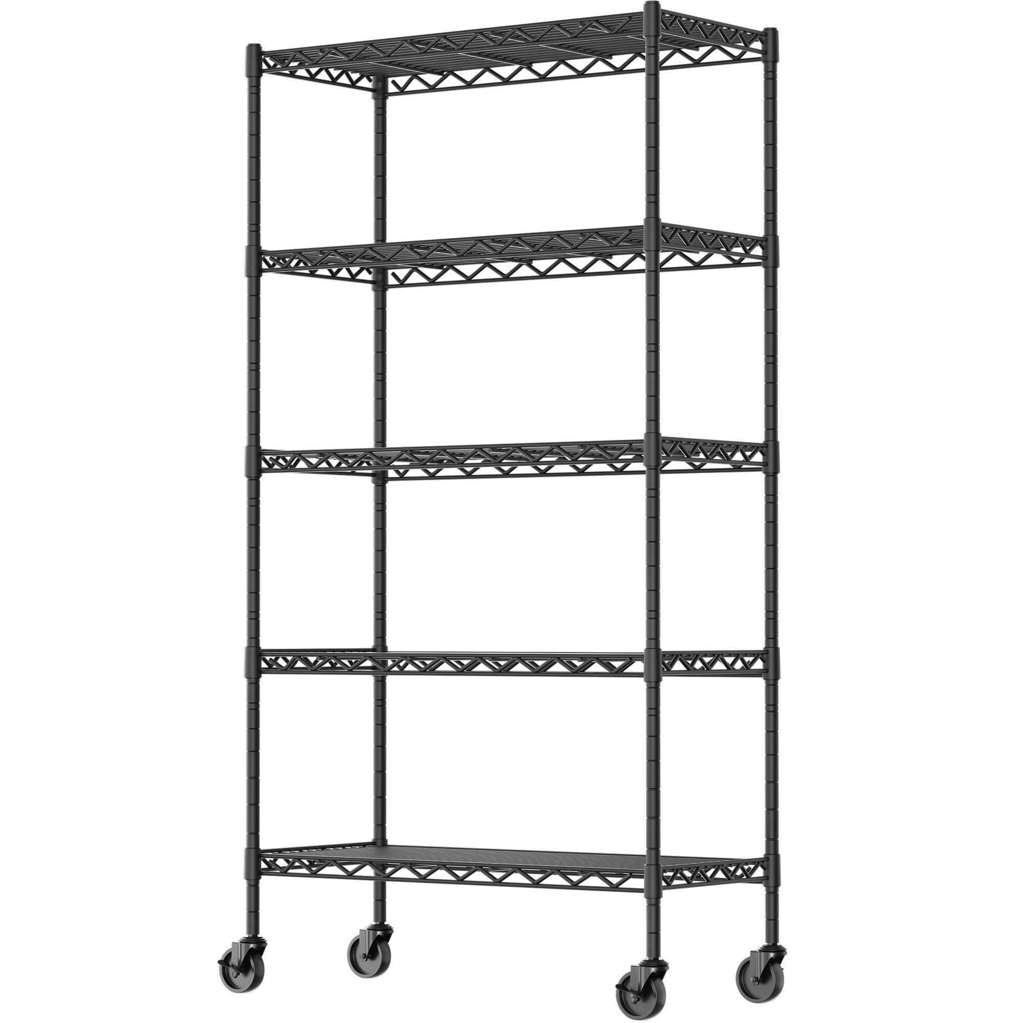Rebrilliant 5-Tier Adjustable Heavy Duty Steel Wire Rack with Universal ...