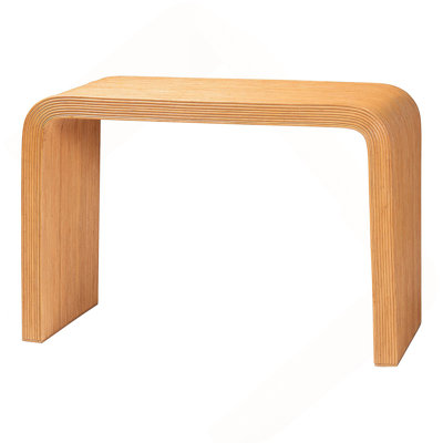 Bohemian Waterfall Console Table With Natural Rattan And Fluted Detailing, Perfect For Adding Elegance To Any Room.
