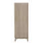 Commode de style transitionnel avec poignée en métal pour chambre à coucher