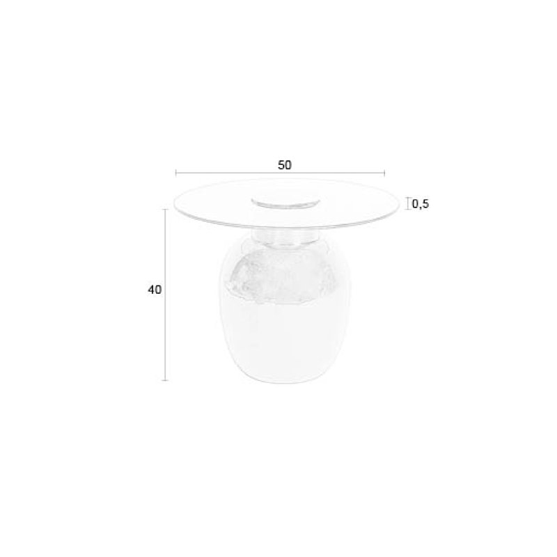 Mohra Glass End Table, 16" H x 20" W x 20" D