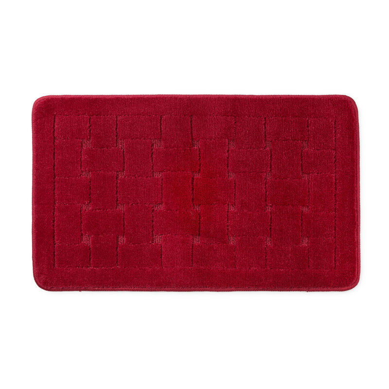 Architha Polypropylene Plastic Non-Slip Bath Mat, Bordeaux