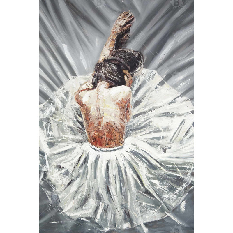 Ballerina Canvas Art - Elegant Clothes Figurative Home Decor