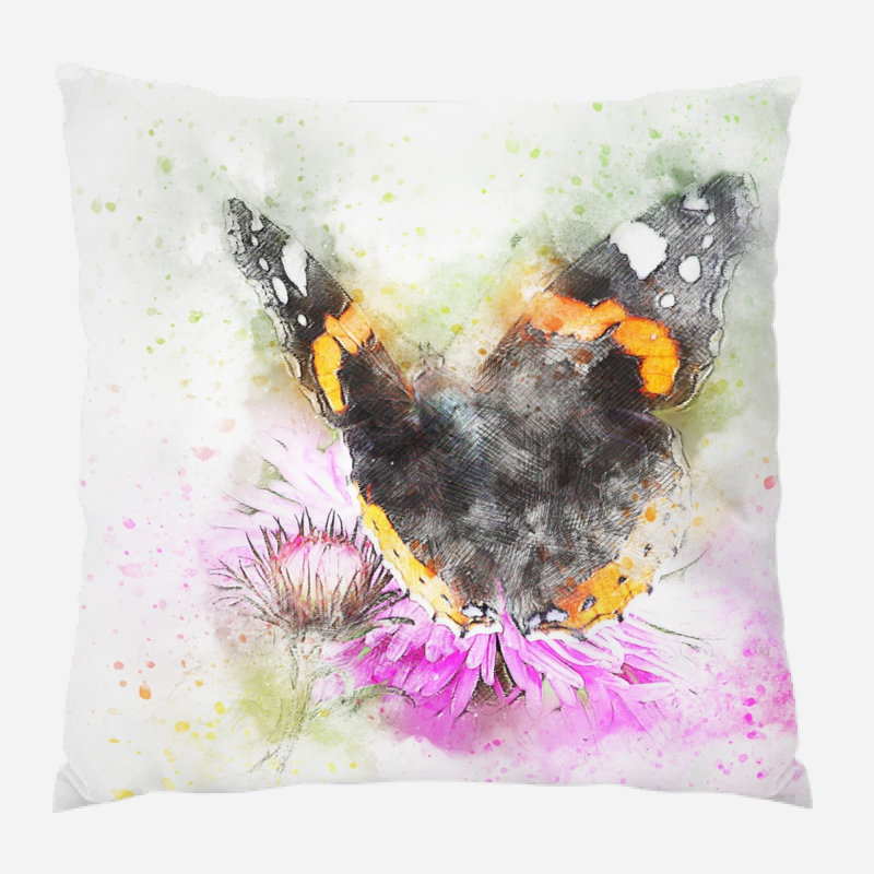 Housse et insert de coussin carré Dietrick, Microsuède, Intérieur