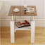 Table basse 3 pièces, table basse carrée en verre-127375208