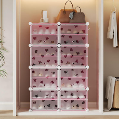 8-Tier Shoe Rack with Doors, Expandable Storage for 32 Pairs, Entryway & Bedroom Organizer
