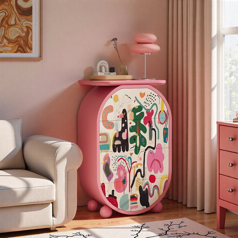 Armoire artistique en bois de frêne