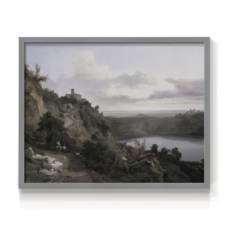 Paysages rétro-CCDCLVI - impression encadrée - réaménageable, H 22 po x l 28 po, Gris