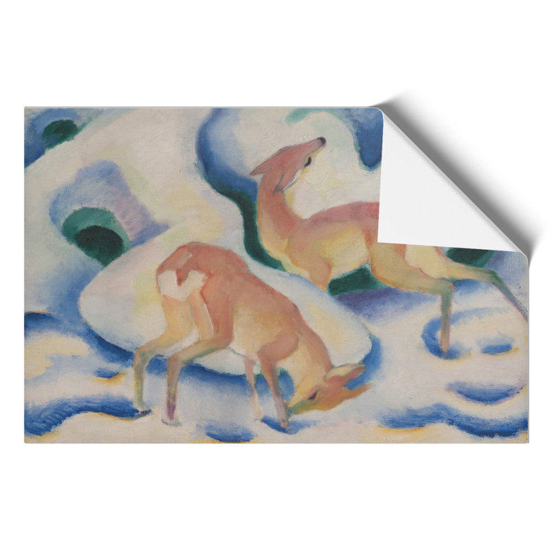 Deer in the Snow by Franz Marc - Frameless Print, 21cm H x 30cm W x 0.1cm D