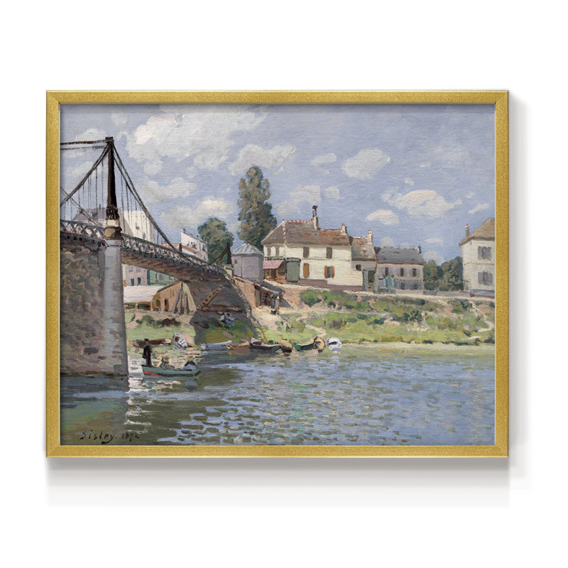 Le pont de la ville - Impression encadrée - Restickable, H 16 po x l 20 po