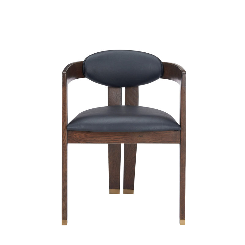Fauteuil en similicuir H 19,5 po Lulani