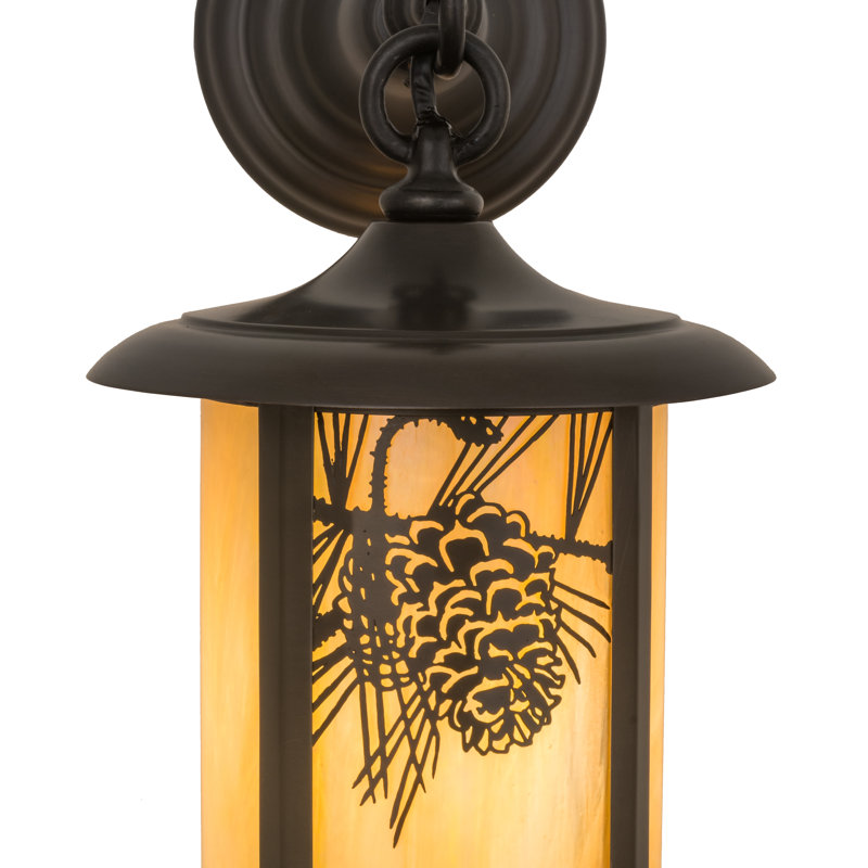 1 - Light Outdoor Wall Lantern, 15.5" H x 8" W x 12" D
