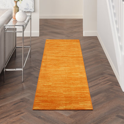 Tapis orange moderne bohème Yolonda