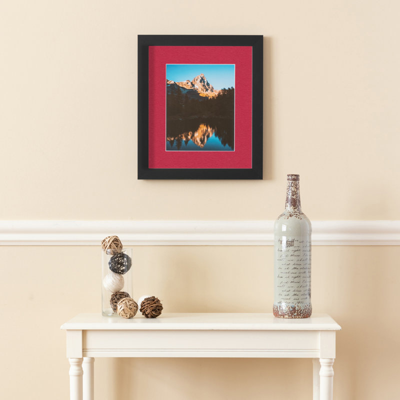 Cadre photo noir satiné Arttoframes, Rouge