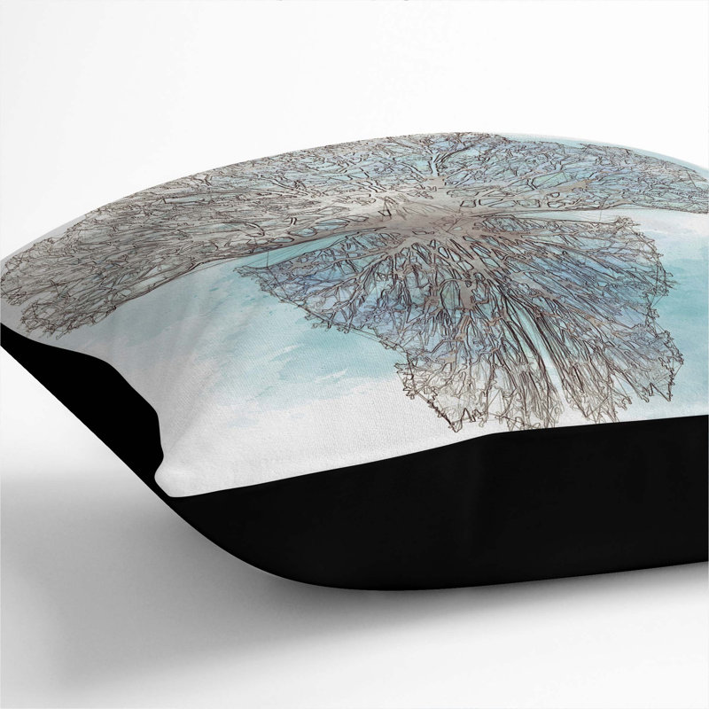 Square Throw Cushion, Black, 55cm H x 55cm W x 20cm D