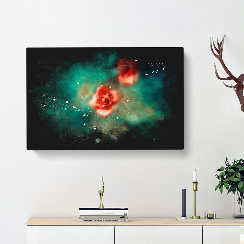 Rose Garden - Wrapped Canvas Painting, 50cm H x 76cm W x 3cm D