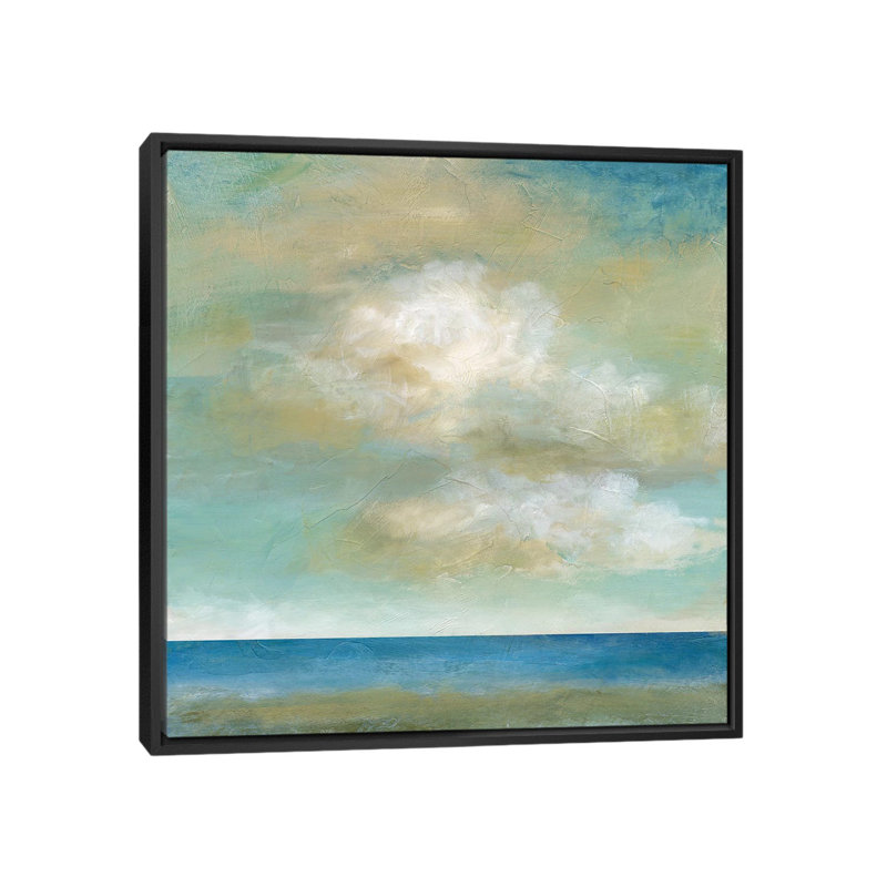 « cloudscape ii », reproduction sur toile, H 18 po x l 18 po x P 1,5 po, Toile avec cadre noir, Pas de tapis