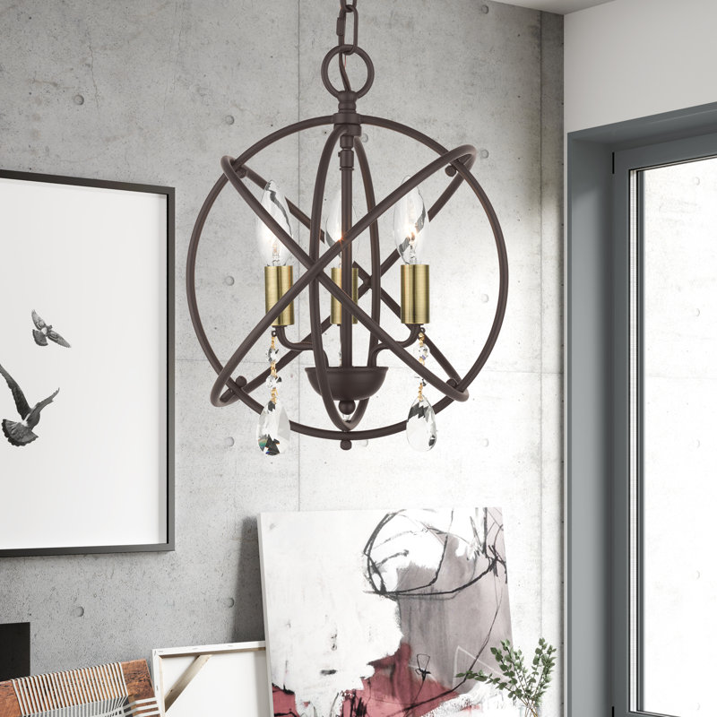 Laclair 3 - Light Pendant, Bronze, 12.25" H x 12.625" W x 12.625" D