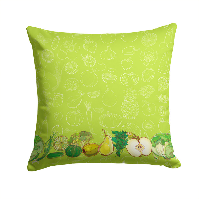 Coussin intérieur/extérieur fruits et légumes, 14 po x 14 po