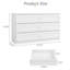 Commode double 6 tiroirs Modern White