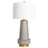 Ribbed Glass Table Lamp with Tapered Drum Shade-1559535067