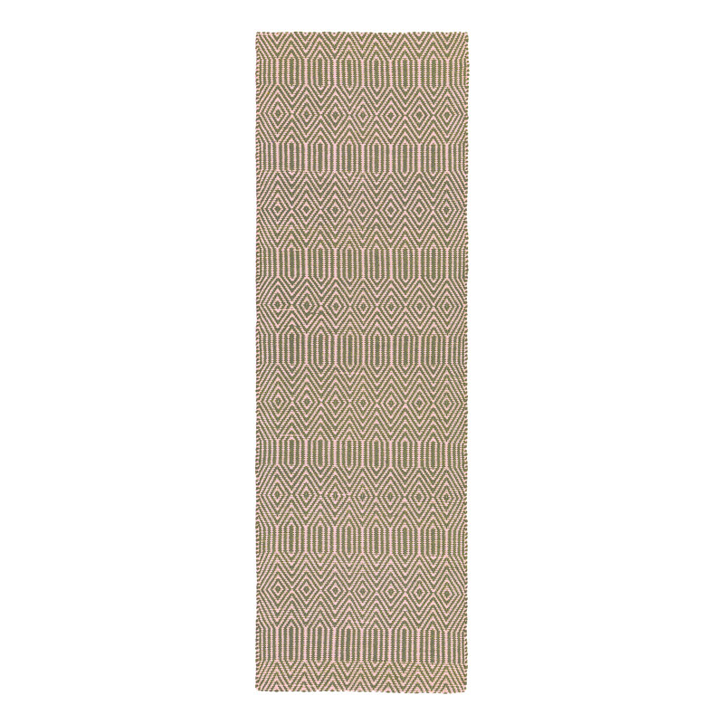 Bannister Geometric Flatweave Area Rug, Runner 66 x 200cm