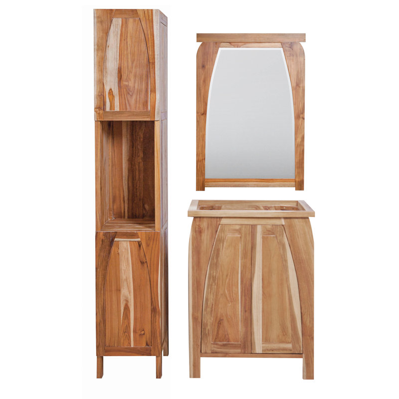 Comptoir de meuble-lavabo simple 21 "brun