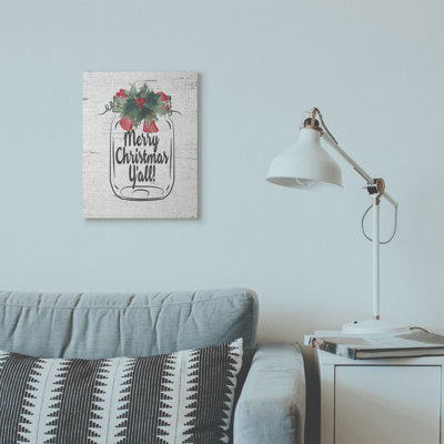 « merry christmas yall mason pot », peinture