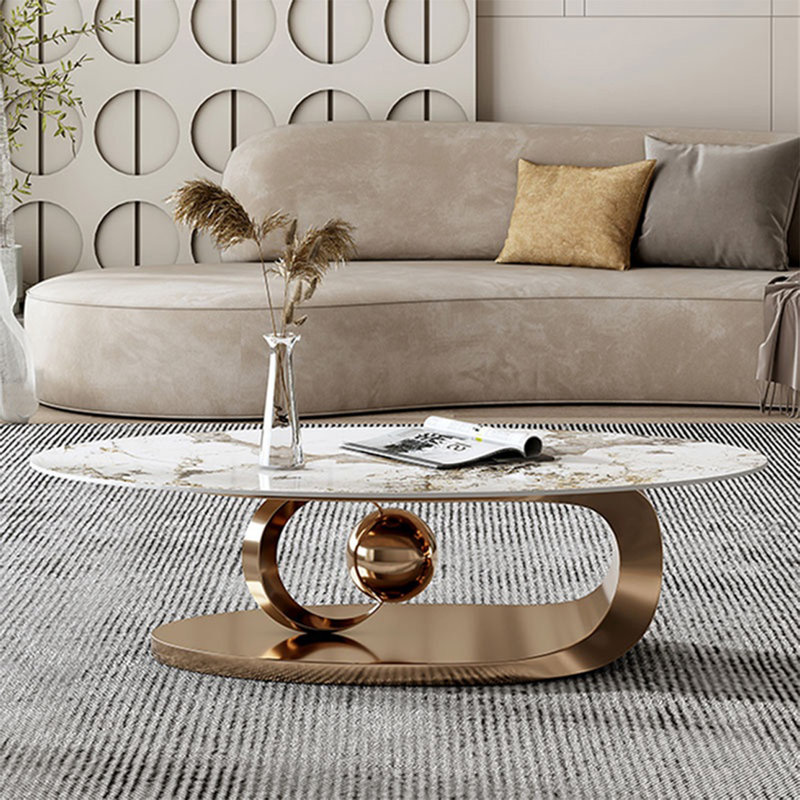 Abstract Single Coffee Table, 13.78" H x 47.24 L x 27.56" W