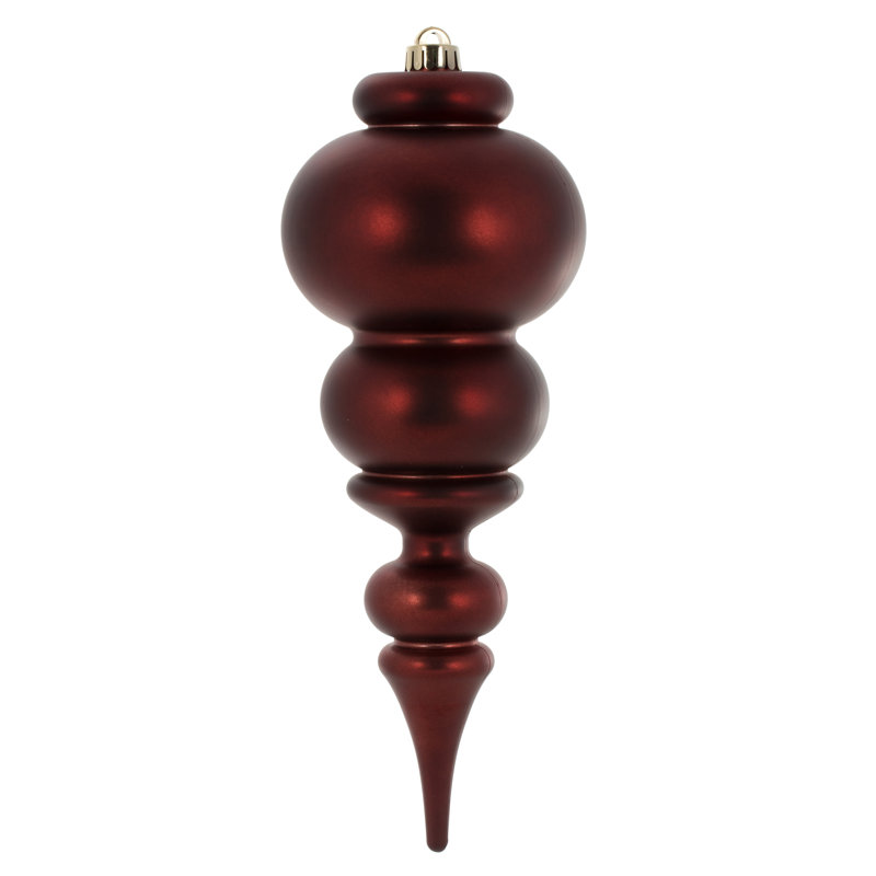 Ornement de Noël 14 po faîteau, Bourgogne mat