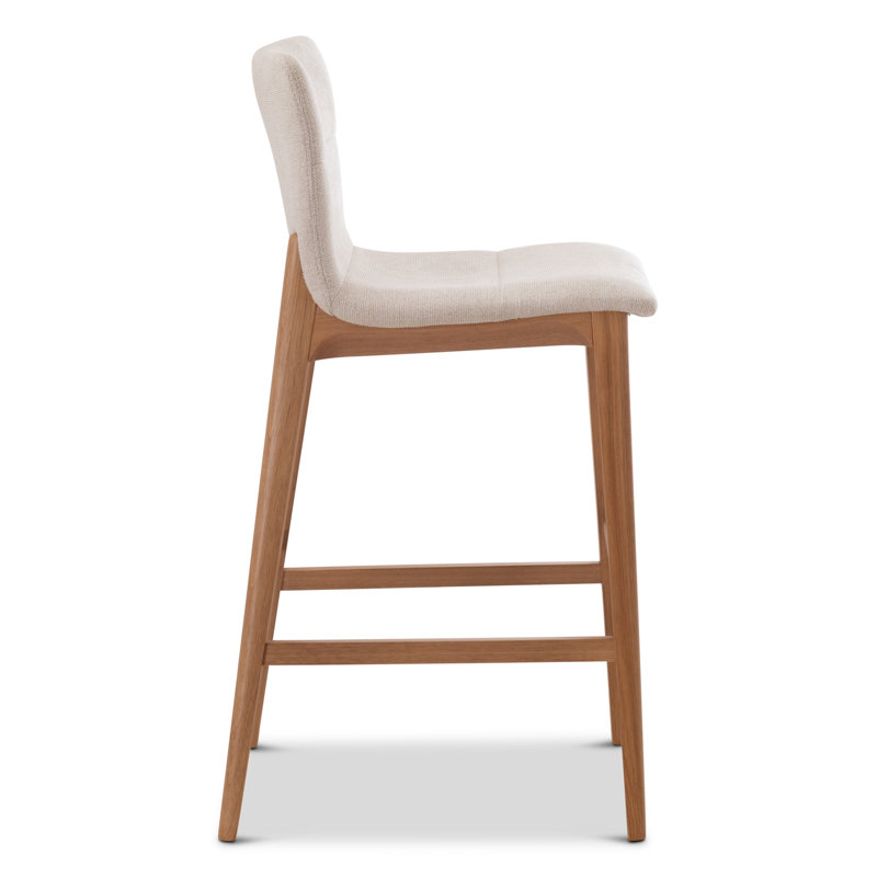 Modern Brazilian - Godan Stool, Harvest Natural Seat/Domasco Frame, Bar Stool (29.25” Seat Height)