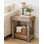 Table de bout en bois de récupération 22 po avec tablette | Table d'appoint rustique | Table d'appoint entièrement assemblée