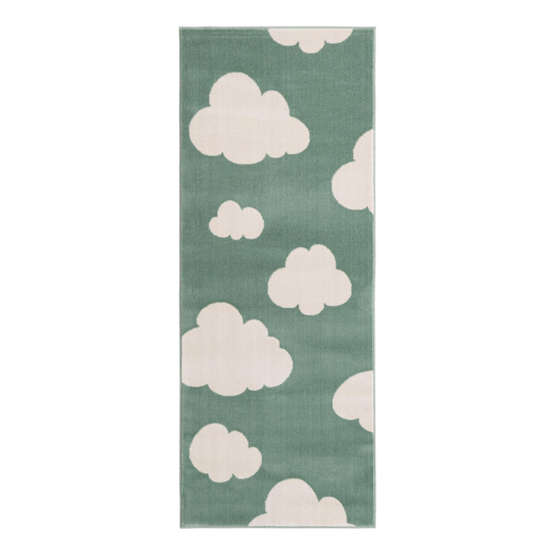 Unique Loom Clouds Whimsy Kids Rug, Runner 2' x 5'1"